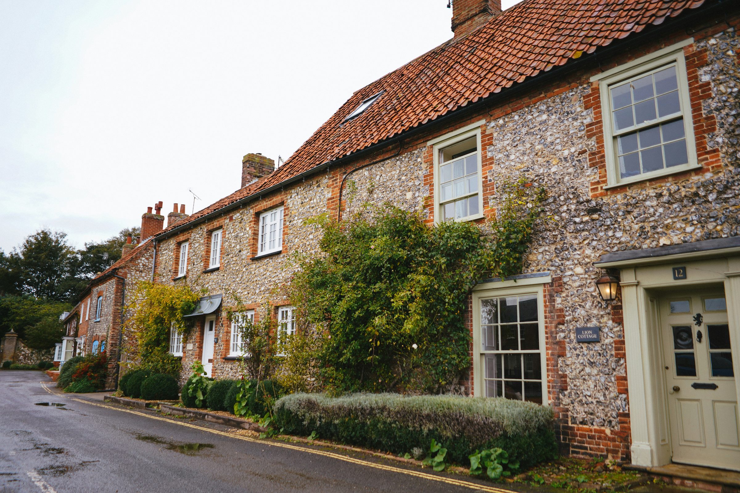 A row of British terraced houses